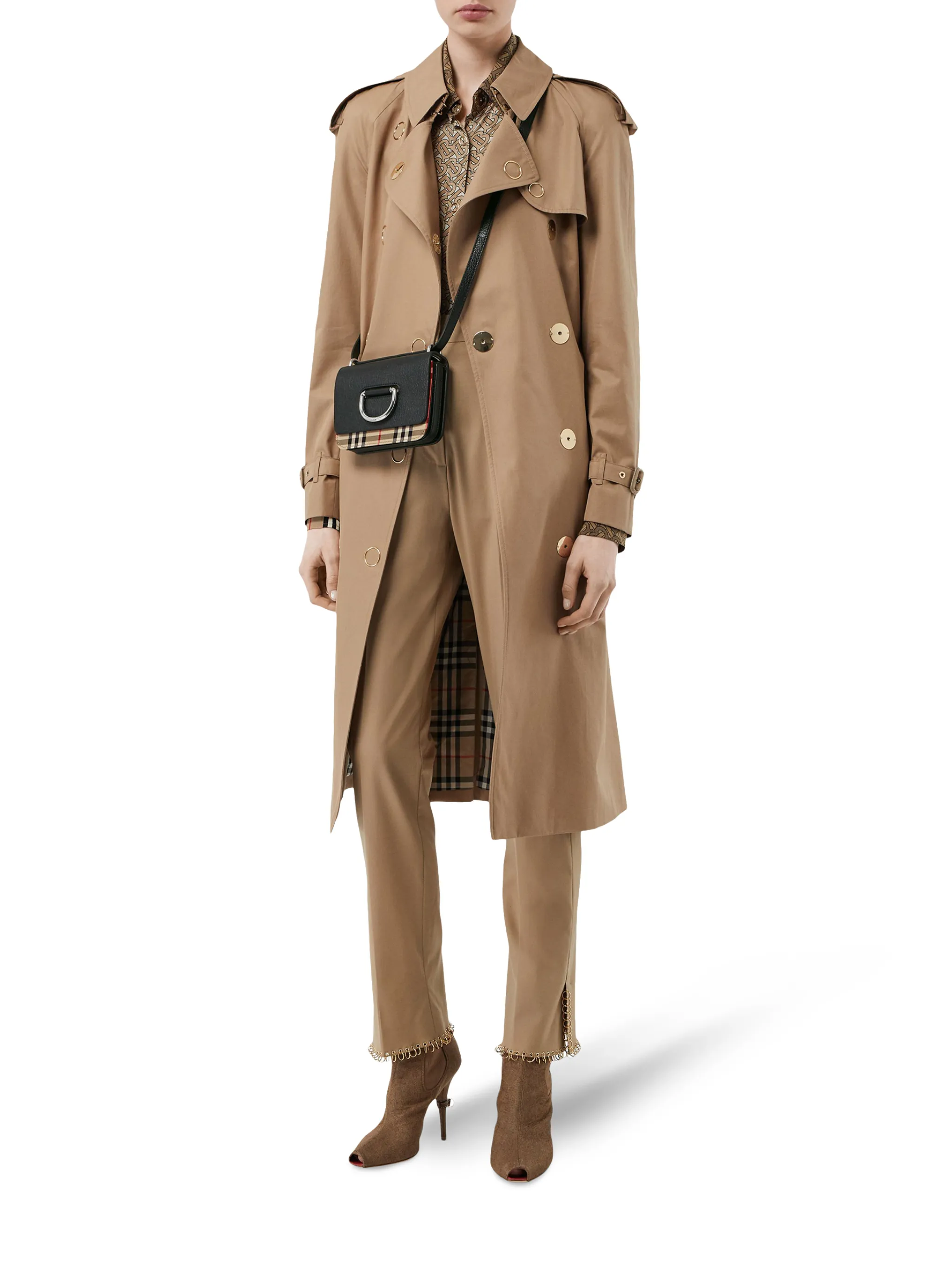 Burberry The Mini Vintage Check and Leather D-ring Bag