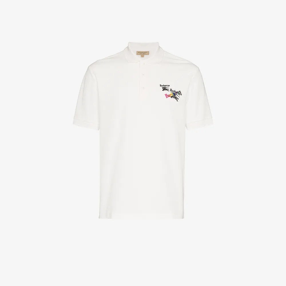 archive logo cotton piqué polo shirt