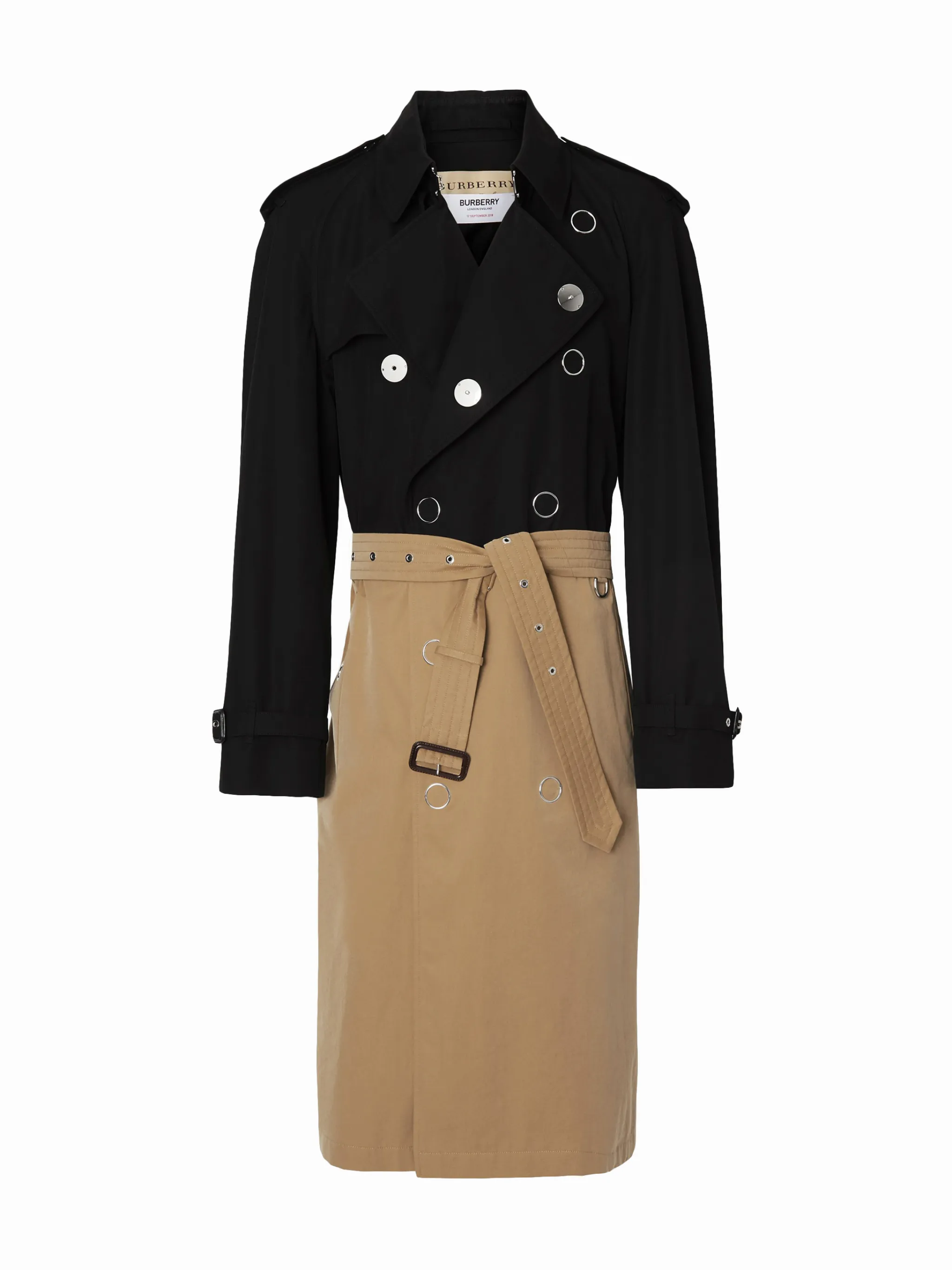 Burberry Two-Tone Gabardine Trench Coat | Eraldo.com BV