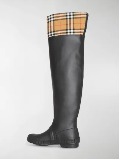 burberry knee high rain boots