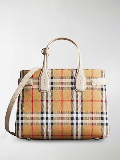 Burberry Vintage Check Banner Bag Multicolour Cotton Modes