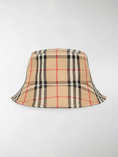 burberry nova check bucket hat