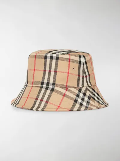 vintage check bucket hat burberry