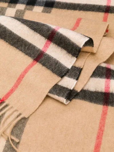 vintage check cashmere scarf