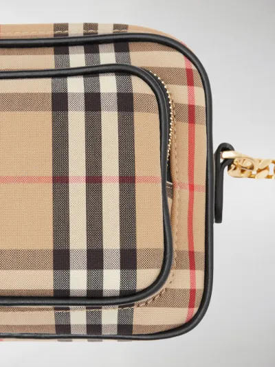 burberry vintage check cotton camera bag