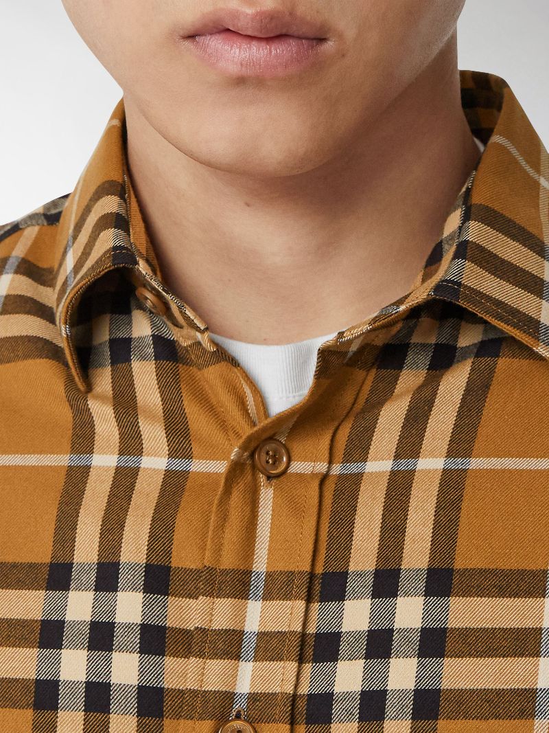 burberry vintage check cotton flannel shirt