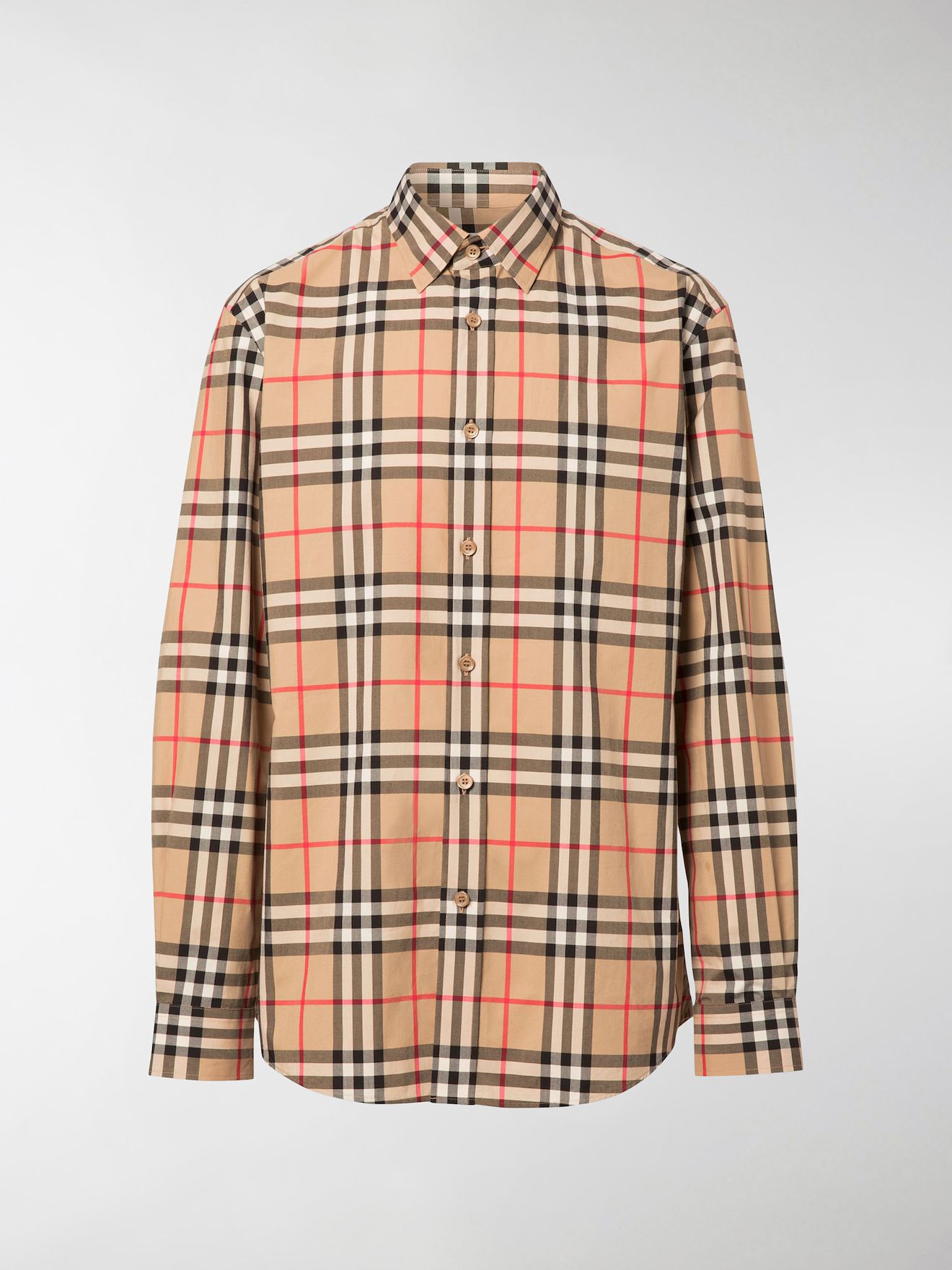 burberry vintage check cotton poplin shirt