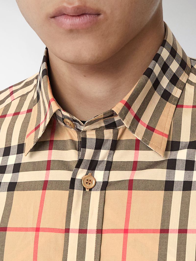 burberry vintage check cotton poplin shirt