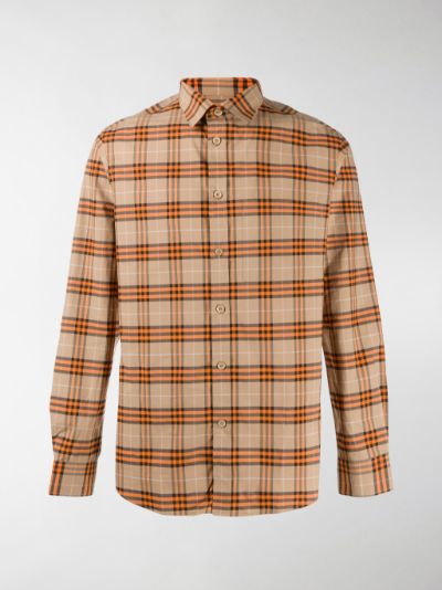 burberry vintage check cotton shirt