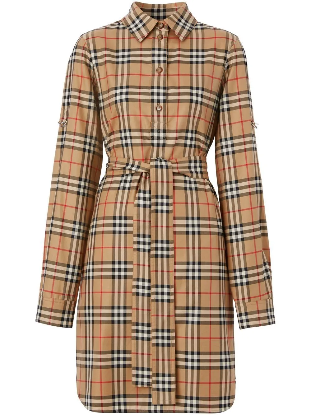 Vintage check clearance cotton trench coat