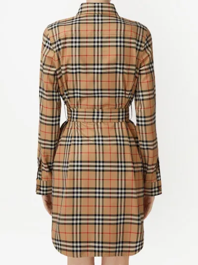 Burberry Vintage Check cotton tie waist shirt dress Eraldo HR