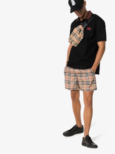 burberry check swim shorts