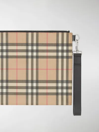 burberry check pouch