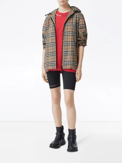 burberry vintage check hooded jacket