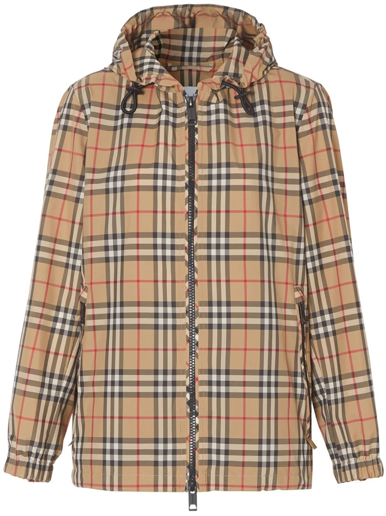 burberry vintage check hooded jacket