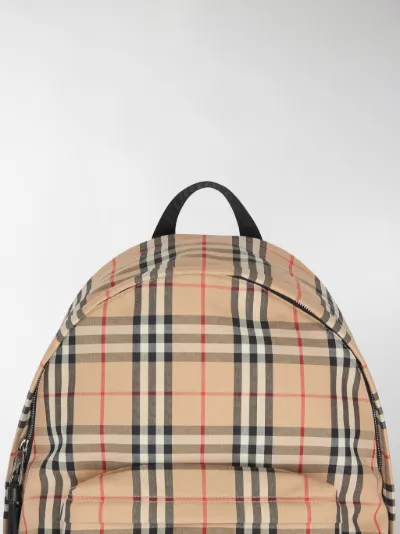 vintage check nylon backpack