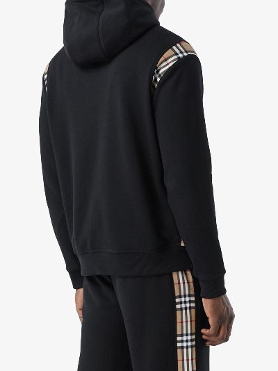 burberry vintage check panel hooded jacket