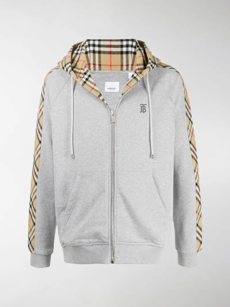 Burberry vintage check zipped hoodie Clearance