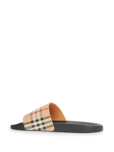 burberry check print slides