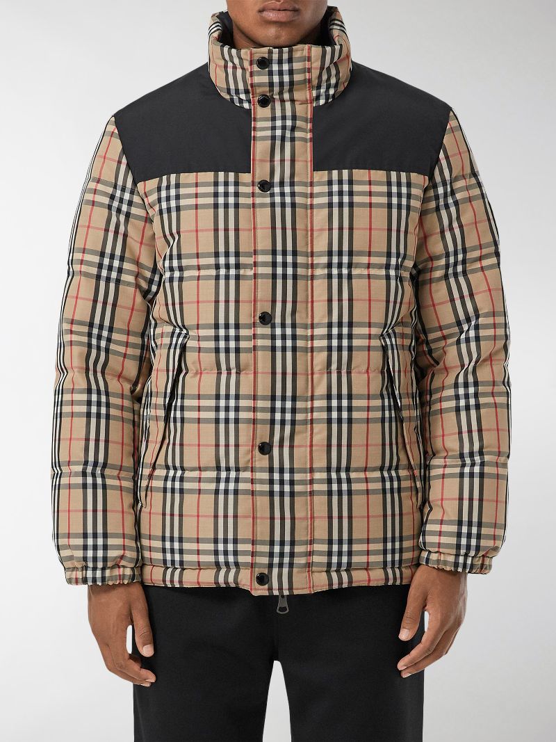 burberry check puffer