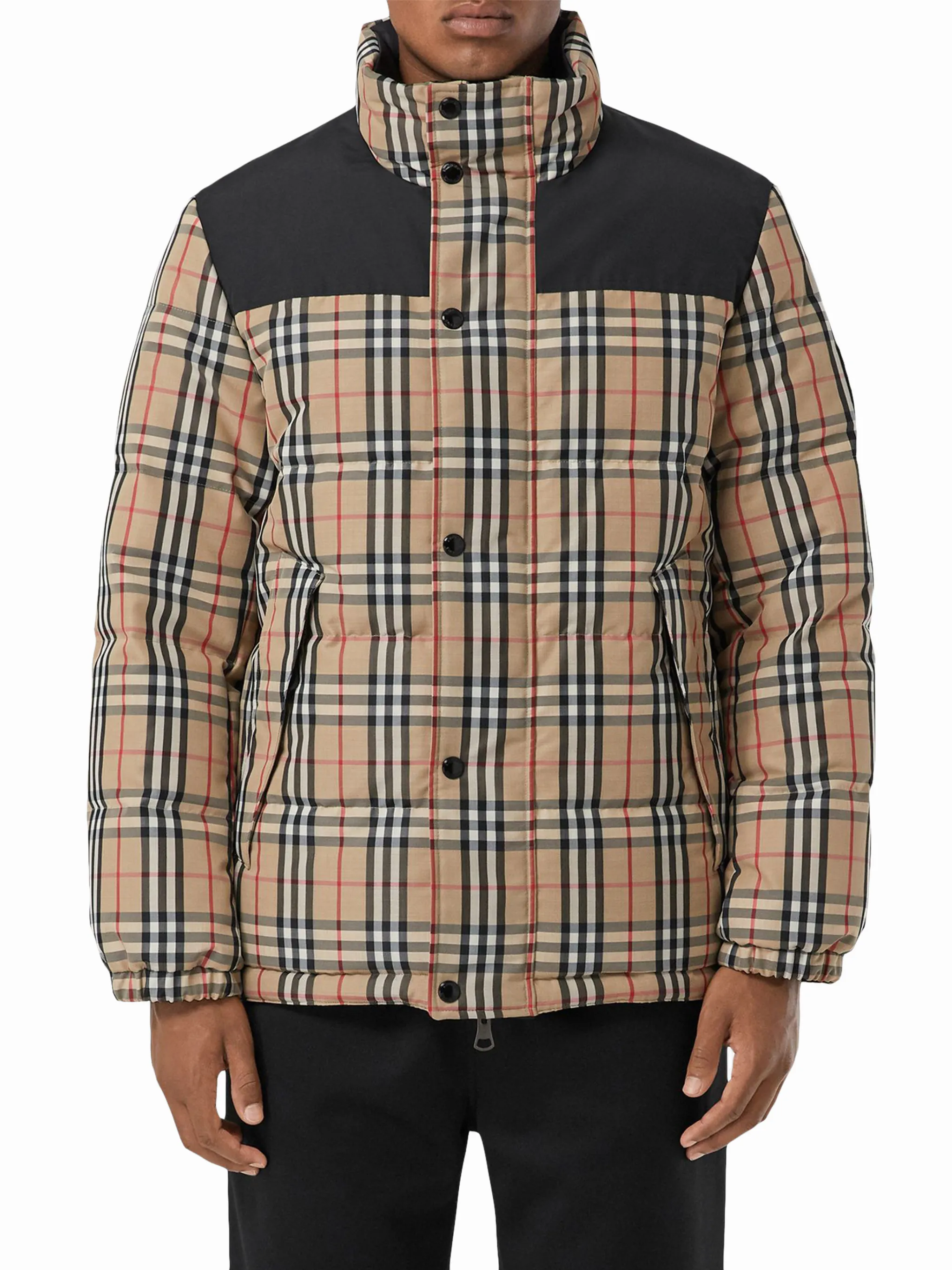 Burberry vintage check puffer jacket on sale