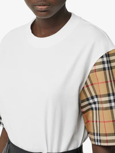 burberry check sleeve t shirt