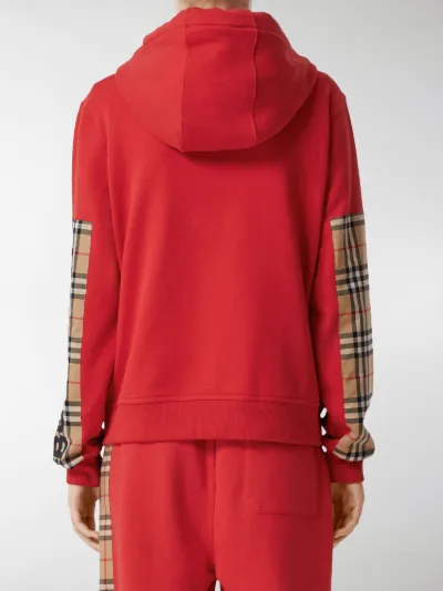 red burberry hoodie