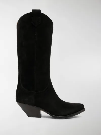 grey suede cowboy boots