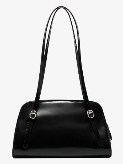 black patent shoulder bag