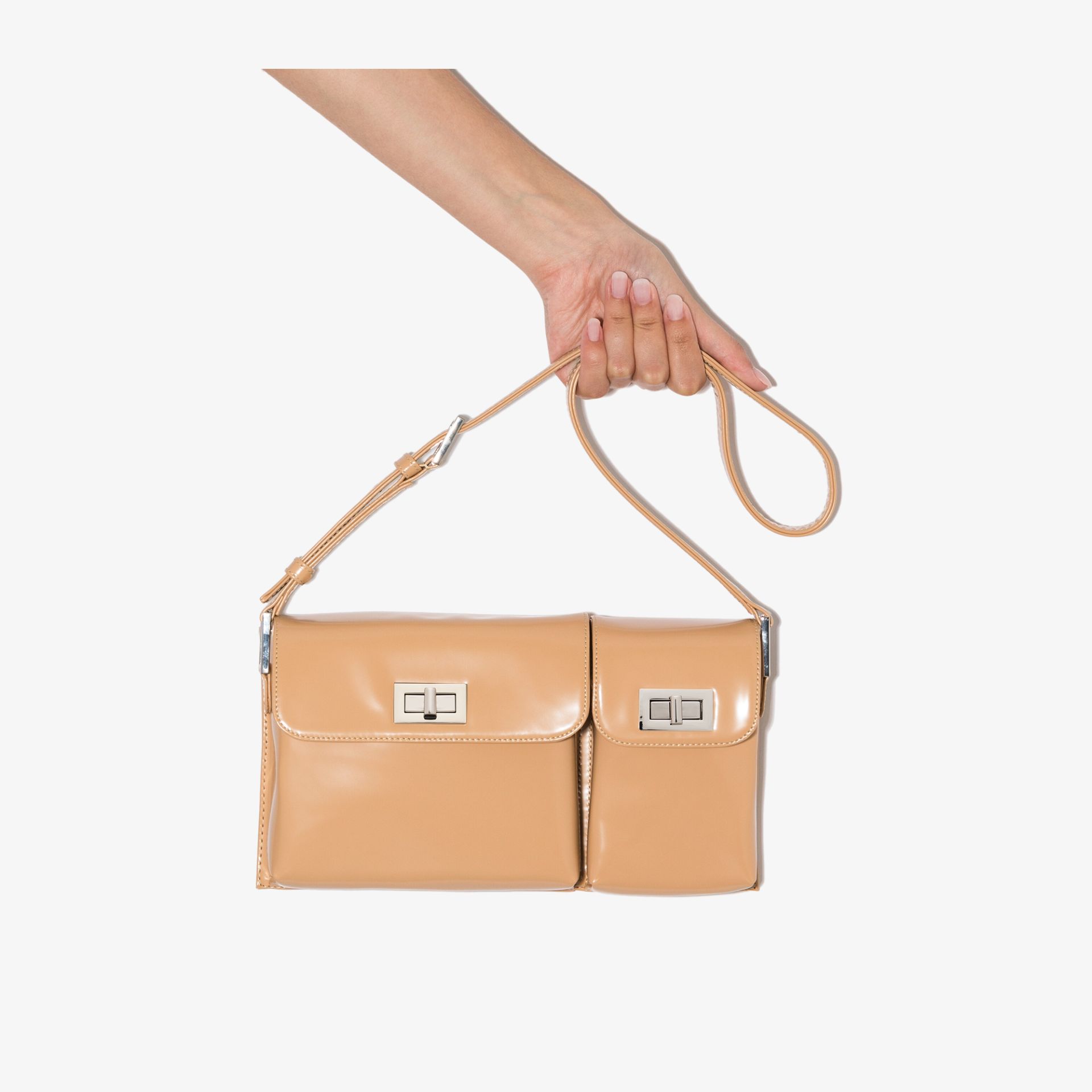 small cream shoulder bag