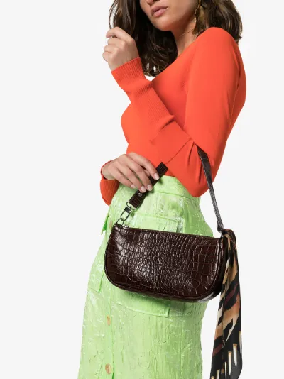 by far rachel leather shoulder bag