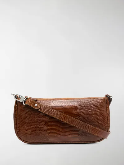 embossed leather shoulder bag
