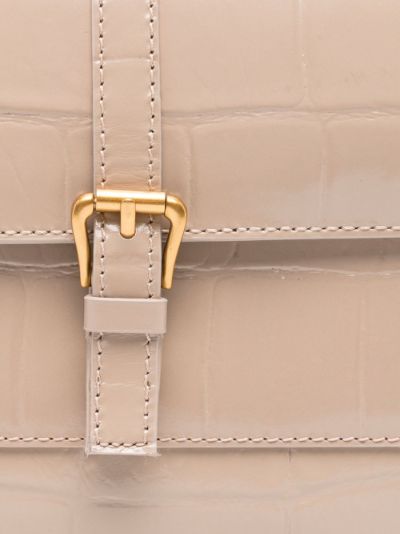 By Far Crocodile-Embossed Shoulder Bag