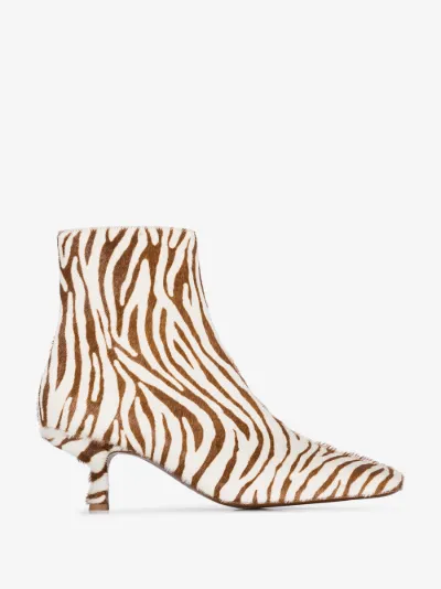 pony hair ankle boots