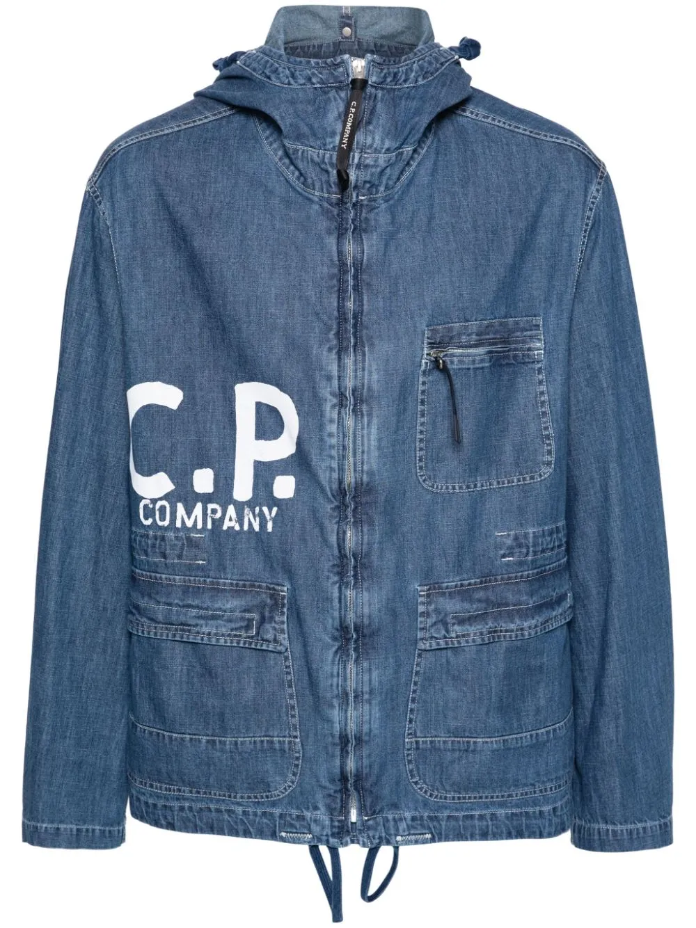 C.P. Company Blu Goggles detail denim jacket Eraldo CC