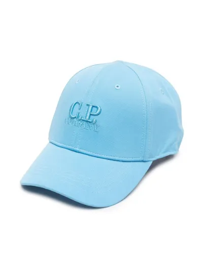 Kids embroidered-logo baseball cap blue 