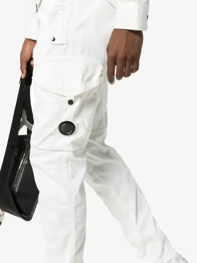 khaki pocket detail cargo trousers