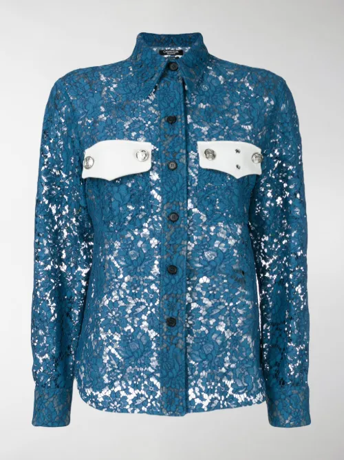Calvin Klein 205W39nyc - Camicia in pizzo
