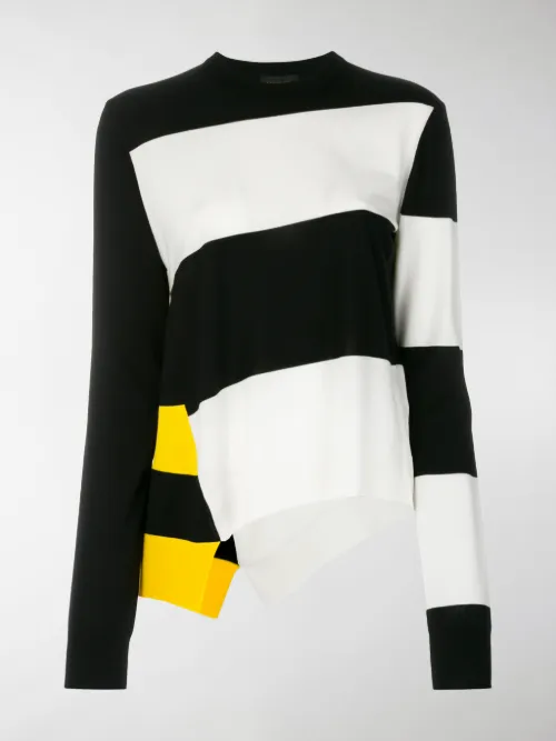 Calvin Klein 205W39nyc - Maglia asimmetrica a righe