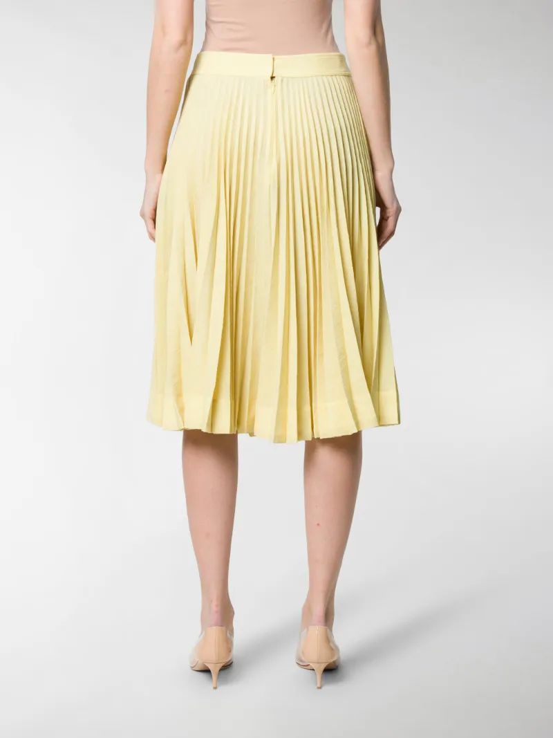 yellow pleated skirt image