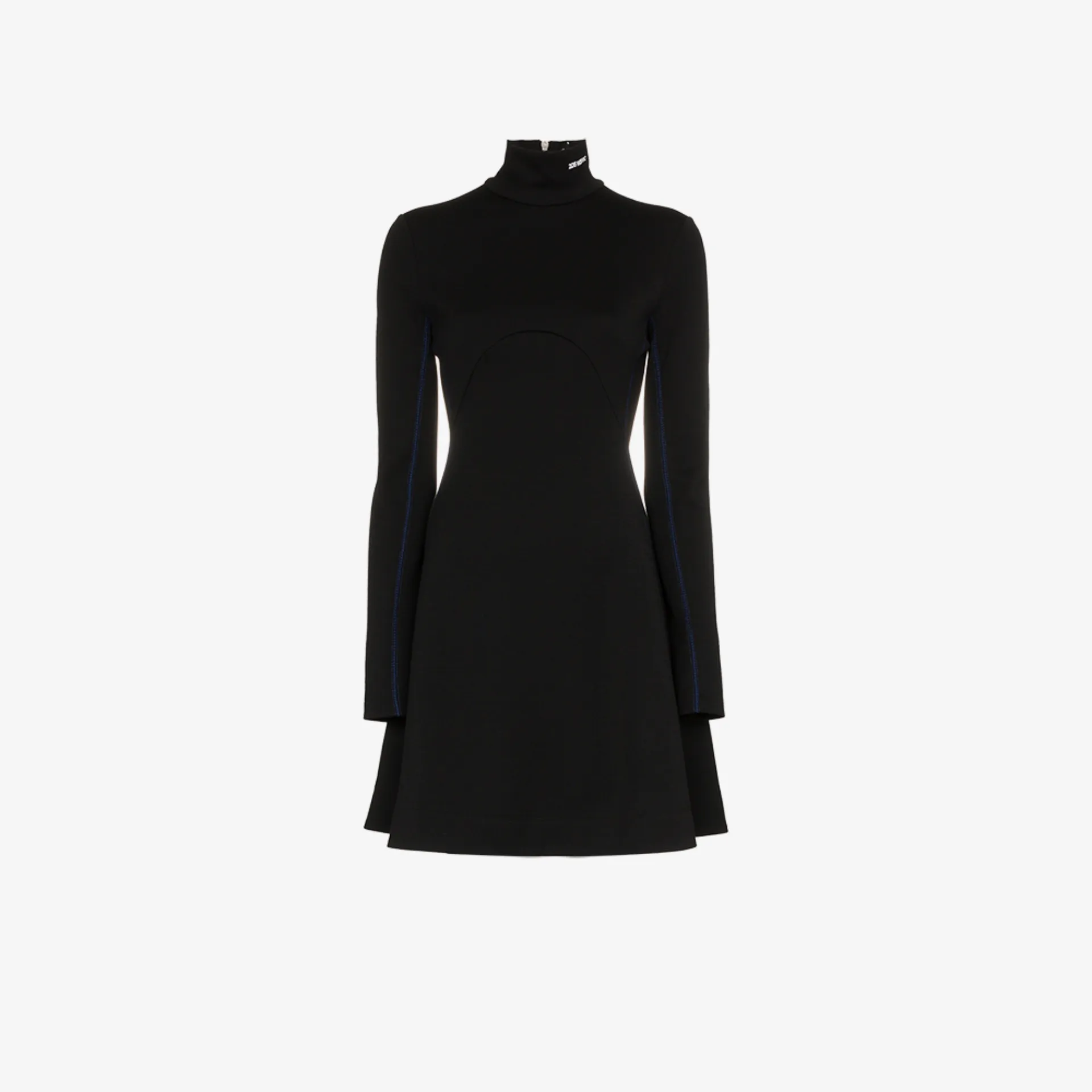 black turtleneck skater dress