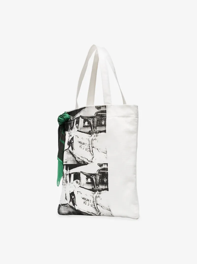 Calvin Klein 205w39nyc X Andy Warhol Foundation Ambulance Disaster Calvin Klein 205w39nyc X Andy Warhol Foundation Ambulance Disaster Tote Bag