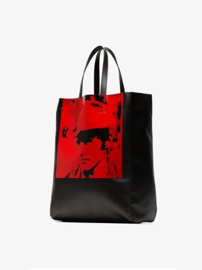 calvin klein red tote bag