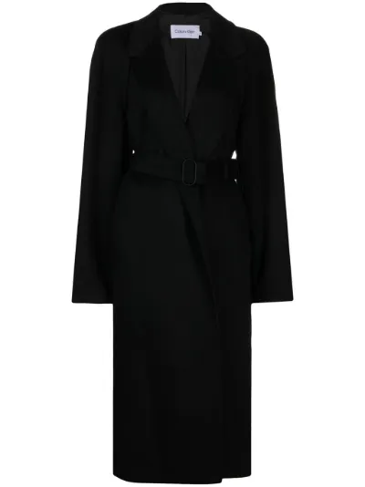 Calvin Klein belted notched lapels coat Eraldo FR