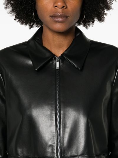 Calvin klein faux leather sleeve jacket online