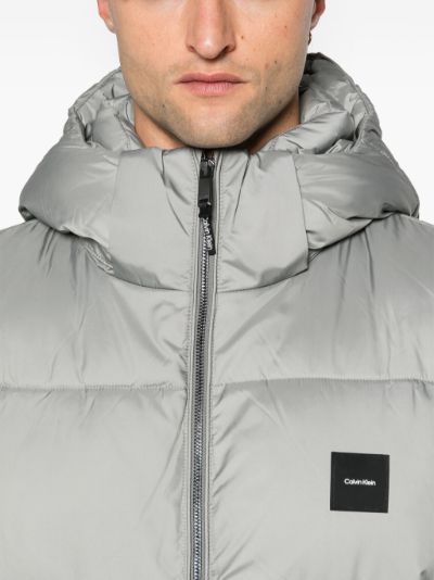 Calvin Klein Quilted popular Hooded Jacket