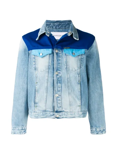 Calvin klein colorblock denim jacket online