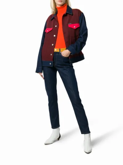 Calvin Klein Jeans contrasting waistband slim fit jeans Calvin Klein Jeans contrasting waistband slim fit jeans