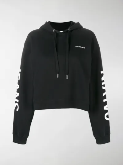 calvin klein jeans cropped hoodie