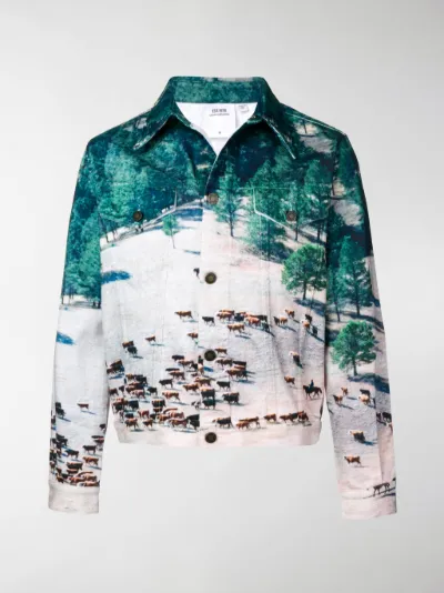 Calvin Klein Jeans Est. 1978 Giacca con stampa ranch blu | MODES